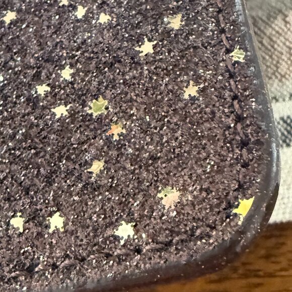 COACH GLITTER STAR WRISTLET WALLET CLUTCH BROWN  LMT EDITION SPARKLE - Picture 7 of 12